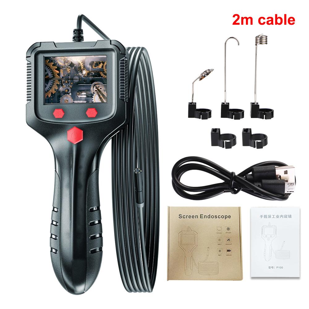 

Автомобильные диагностические инструменты 2,4-дюймовый IPS экран промышленный эндоскоп P100 2 м/5 м кабель 1920*1080P HD 8 мм камера IP67 водонепроницаемый 2600 мАч
