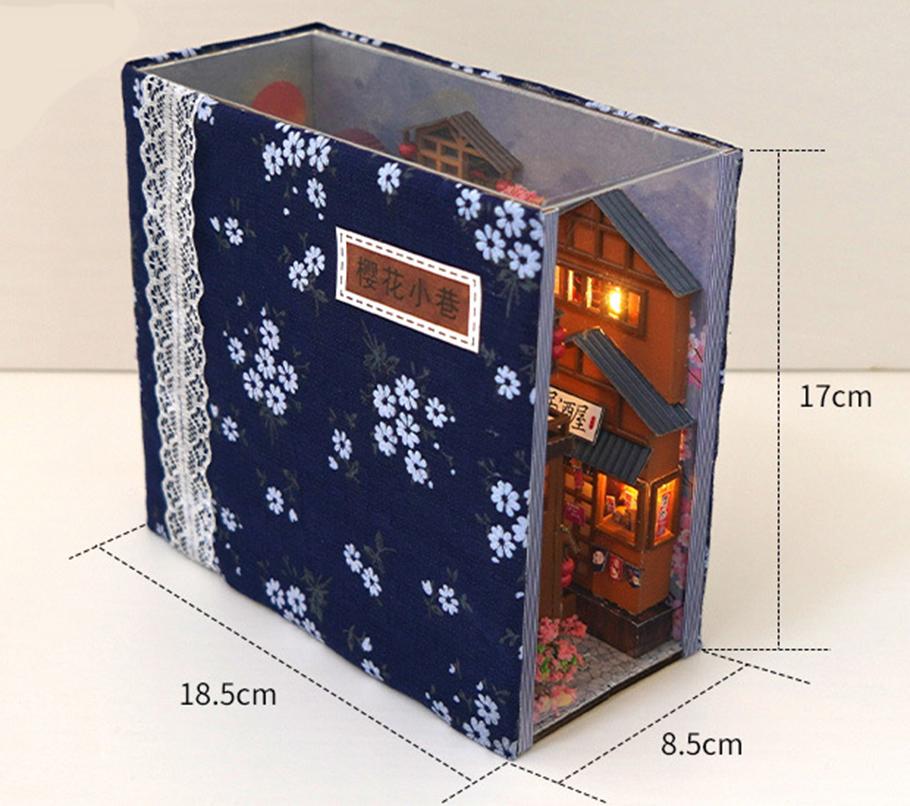 

Diy Book Nook Wooden Dollhouse Furniture Light Kit Doll House Casa Miniature Accessories Handmade Wooden Toys Birthday Gifts