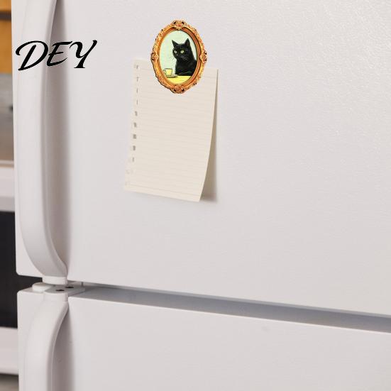 Metal Cabinets Decorative Magnets 1/6Pcs Halloween Retro Frame Refrigerator Magnet, Wooden Carved Magnet Decor Fridge for Home Office Cabinet