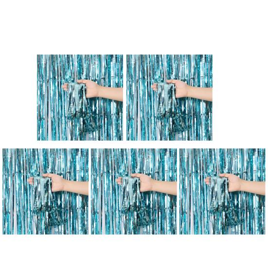 Sparkling Foil Fringe Curtains 1x2m Metallic Streamer Backdrop for Wedding