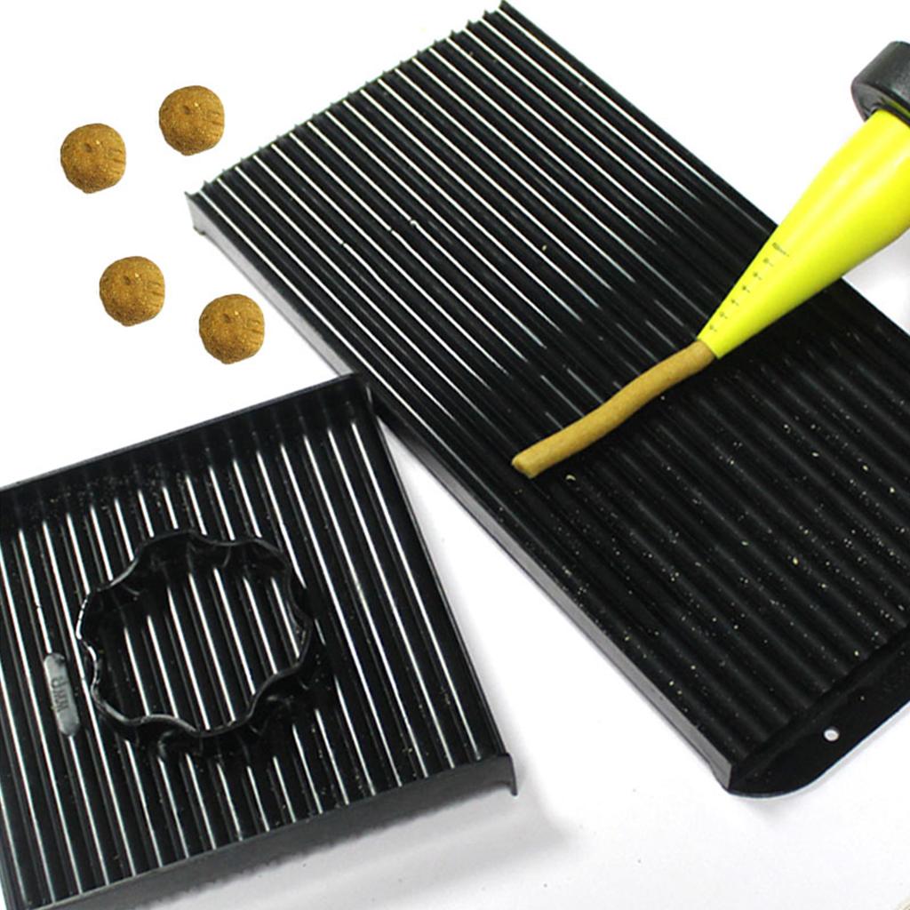 Bait Rolling Plate ABS Plastic Black Portable Lightweigh Fishing Bait Roll Board for Outdoor