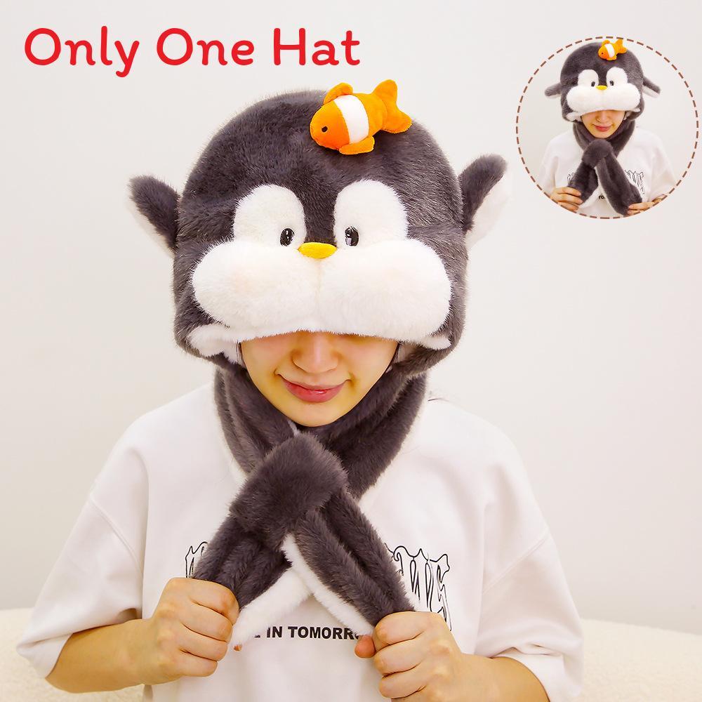 

Penguin Plush Backpack With Soft Polyester Fur For Girls And Students