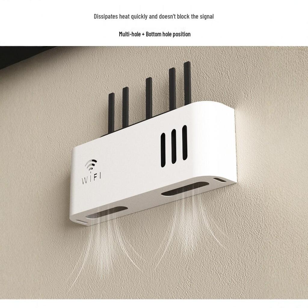 Wall-Mounted No-Drill Router and WiFi Shelf Cover - Modern Decorative Stand