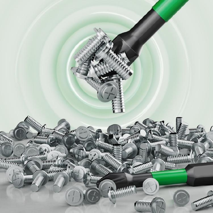 Resistant To Wear Hardened Steel Fastener Crosses Bit Hexagonal Shank Magnetic Grip For High Force Drilling And Securing