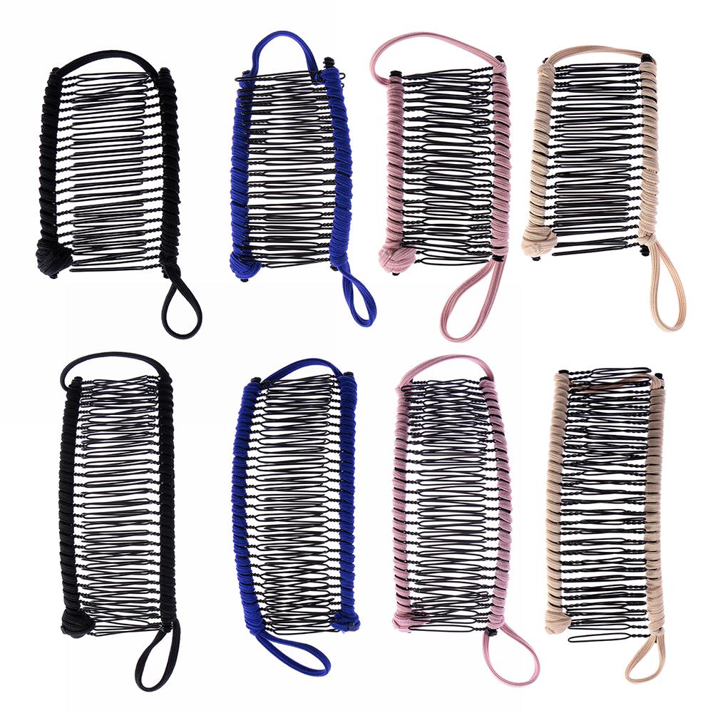 Women Girls Big Size Hair Accessories Hairpin Vintage Stretchable Banana Hair Clip Lazy Hair Comb