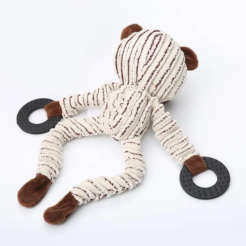 Pet Chewing Animals Donkey Shaped Dog Bite Corduroy Plush Teething Toy for Small Dogs High Quality Pet Training Supplies