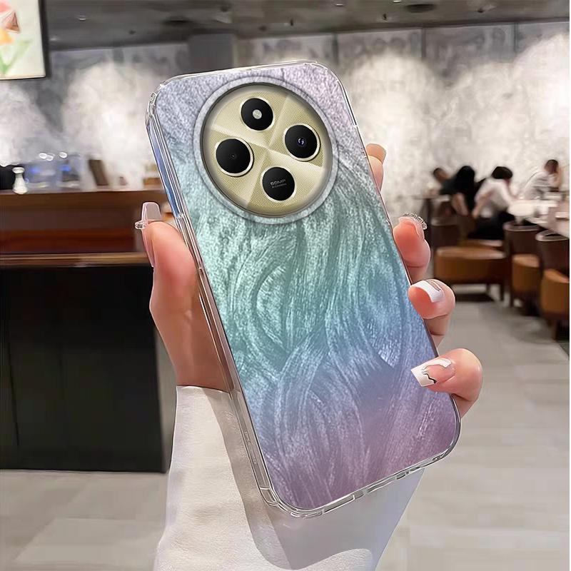 Verlaufende Gletschertextur Hülle für iPhone 16 Pro Max Samsung A56 A16 S24 S25 Xiaomi Redmi Note 14 13 Pro 14C Huawei Honor 400 200 Lite Stoßfeste Hülle