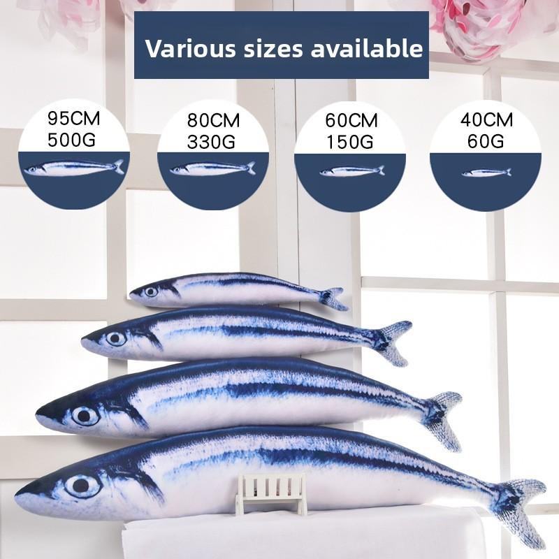 Fisch Kuscheltier Kissen Sardine Weiches Stofftier Für Kinder Und Jugendliche