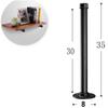 2Pcs Versatile Wall Floating Shelf Holder Fine Workmanship Easy Installation for Various Spaces Black Wall Floating Shelf Holder