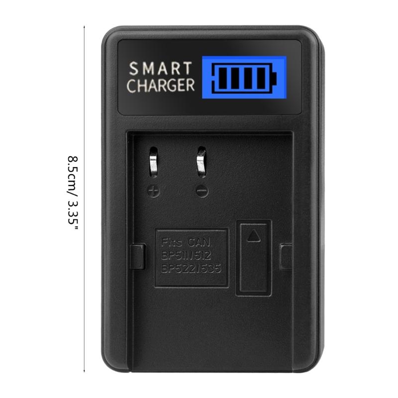 Portable LCD Screen Display Camera Battery Chargers for BP511 5D 50D 40D 20D Cameras Convenient Charging Power Supply