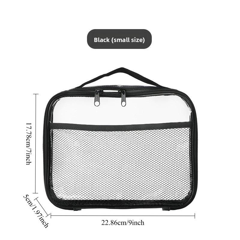 Waterproof Casual Makeup Storage Zipper Bag Large Capacity PVC Transparent Mesh Storage Bag Portable Toy Packaging Organizer