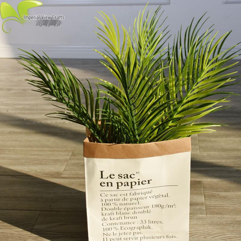 Artificial Fan Palm and Bamboo Floor-Standing Garden Decoration for Photography