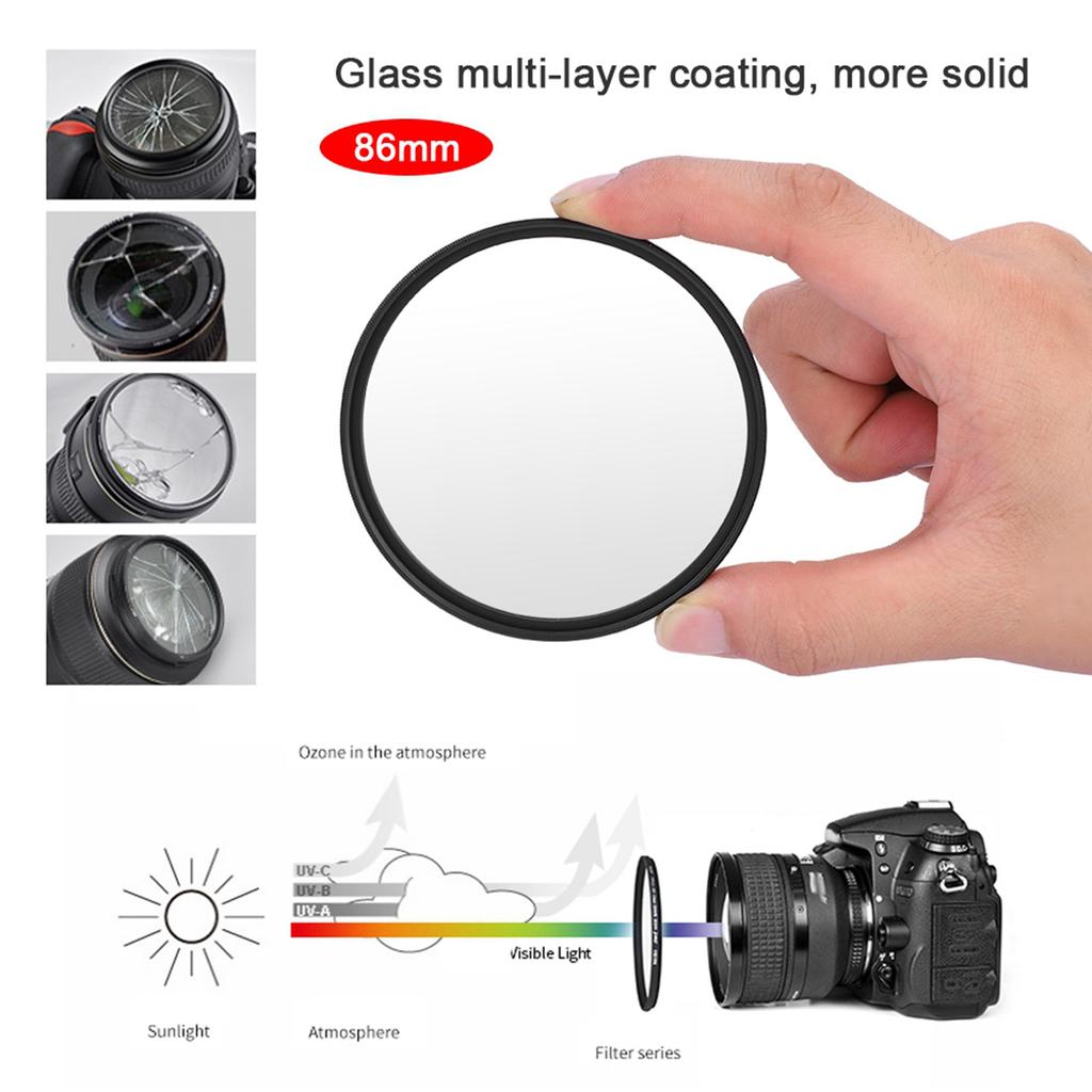 MCUV Camera High Definition Aluminum Slim Multi Layer Coating UV Filter (86mm)