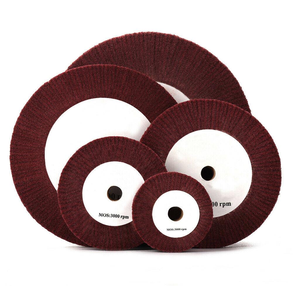 Nylon Fiber Flap Polishing Wheel Disc NonWoven Abrasive Buffing 320Grit Perfect for Final Sanding Removing Paint and Stains