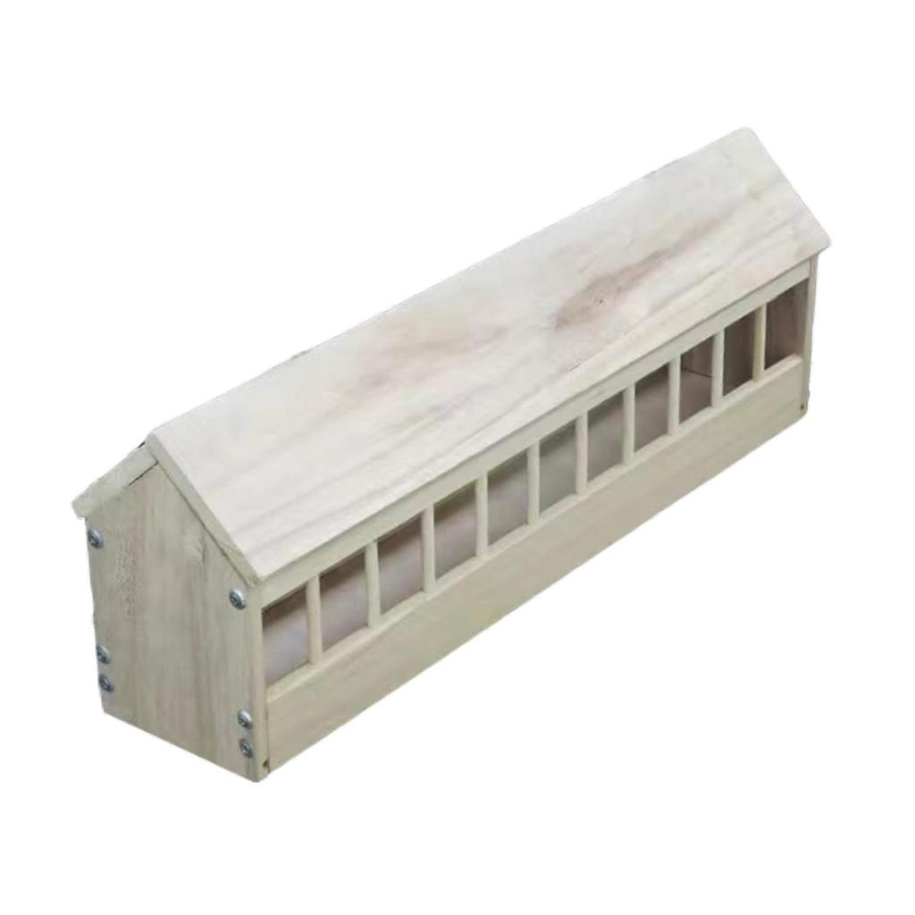 Pigeon Feeder Poultry Dish Bird Feeder Chicken Feeding Trough Wooden Food Dispenser for Balcony Farm Ducks Pigeons Garden