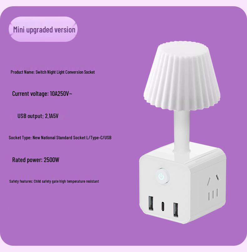 Cubo de Luz de Noite Multicolor Inteligente Ativado por Voz