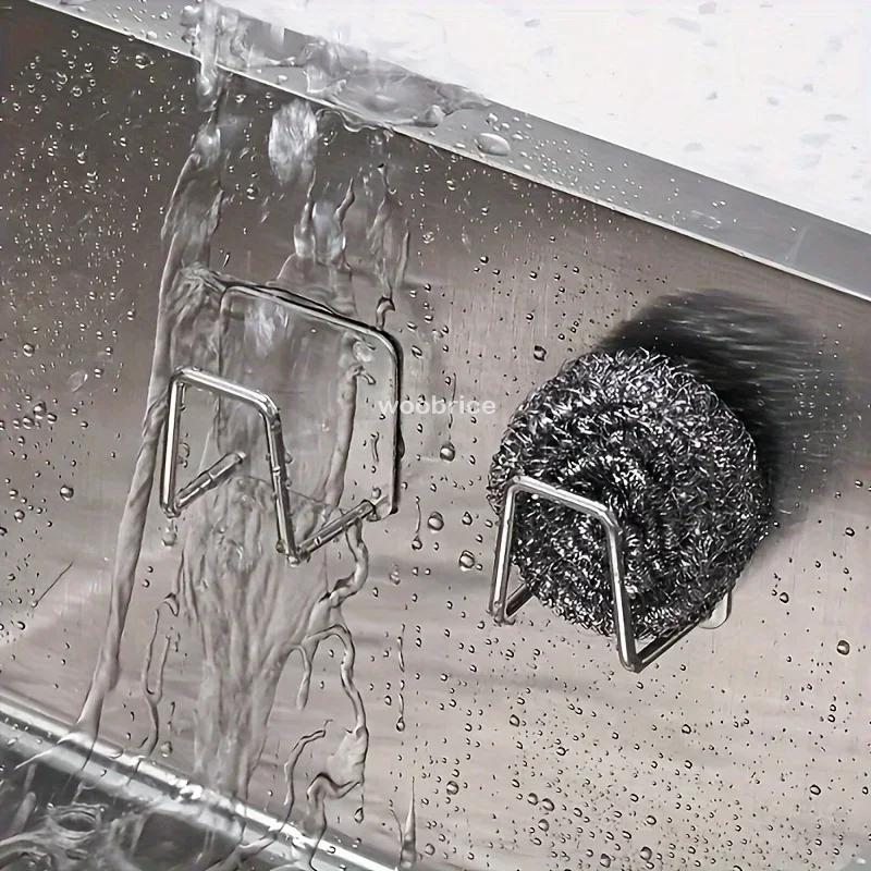 Küchenzubehör Küchenspüle Schwammhalter Regal Klebehalter Abtropfgestell Wandhaken Zubehör Aufbewahrungsorganisator