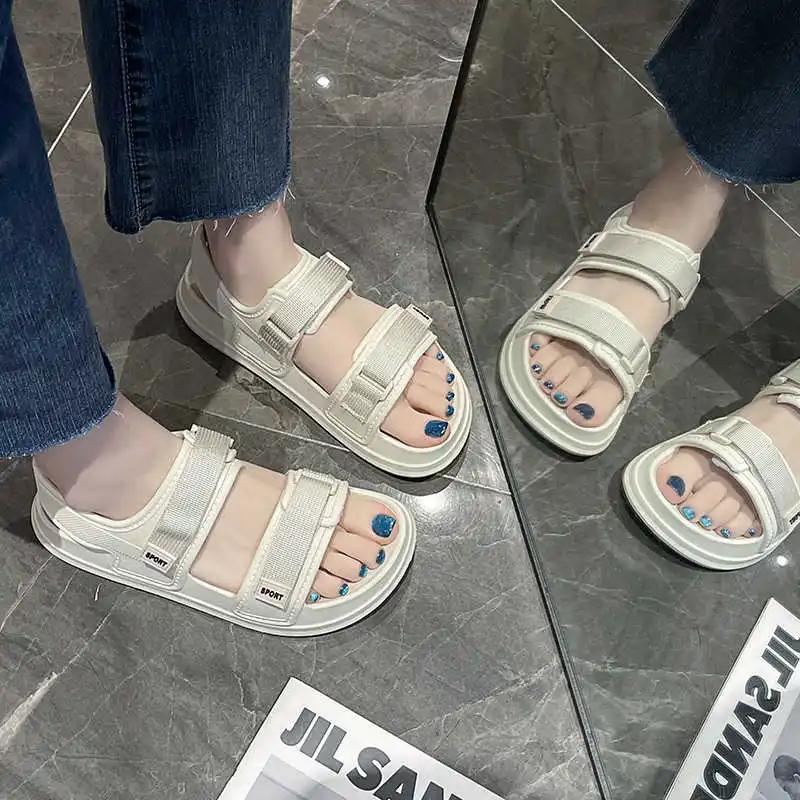 Fashion Breathable Slip-resistant Silver Flat Shoes Slippers Sandal Brown Beach Flip Flops For Women Sneakers Sports 2025elegant