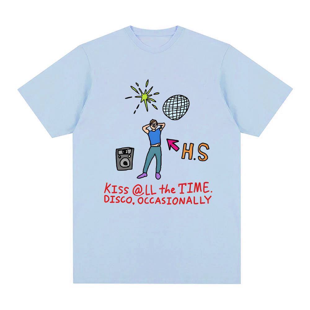 Kiss All The Time Disco Occasionally Unisex classic Classic T-Shirt HarryStyle 100%Cotton Tshirt Roupas Femininas Anime Clothing