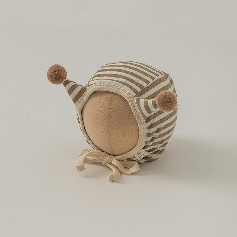 Frühlings Kleinkinder Ohrenklappenmütze mit Antennen-Optik & Verstellbarem Kinnband, 3-12M Säuglings Jungen Mädchen Ohrenschutz Mütze