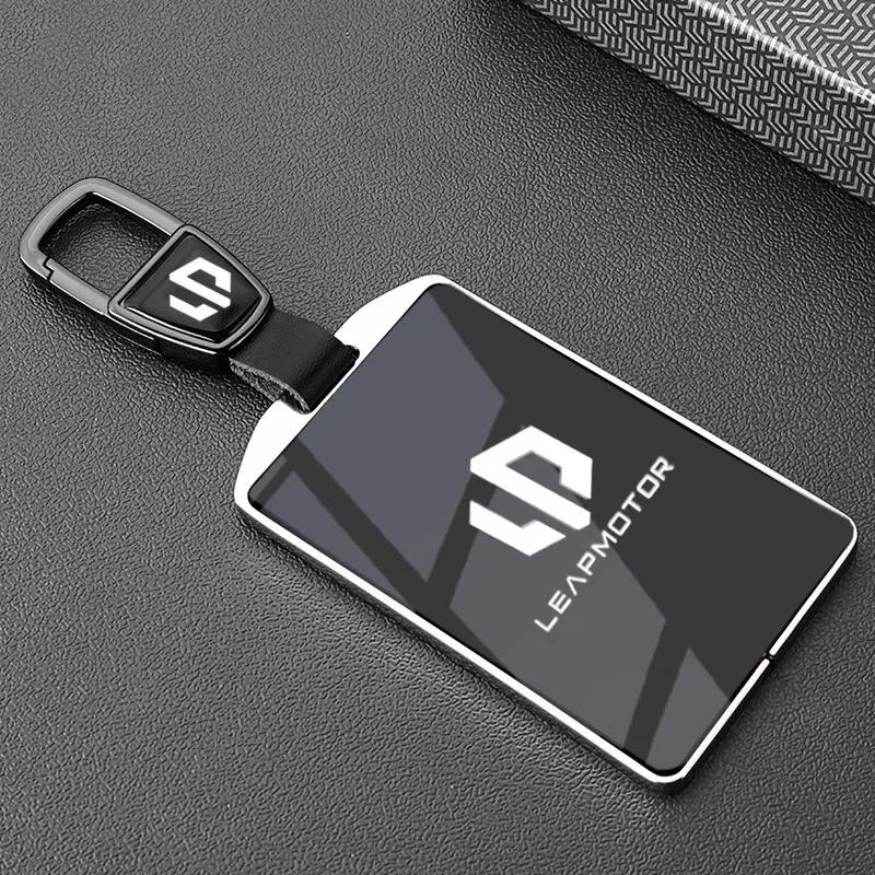 Car Zinc Alloy TPU NFC Card Key Cases Holder Cover Chain For Leapmotor C16 C11 C10 C01 B10 T03 S01 Smart Key Car Accessories