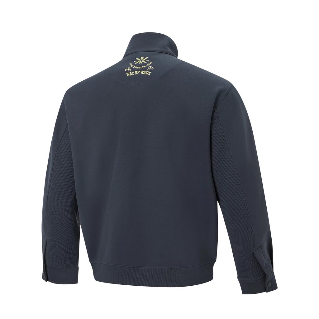 Li-Ning Wade Series Letter Zipper Stand Collar Versatile Casual Jacket Men jackets AFDW785-3