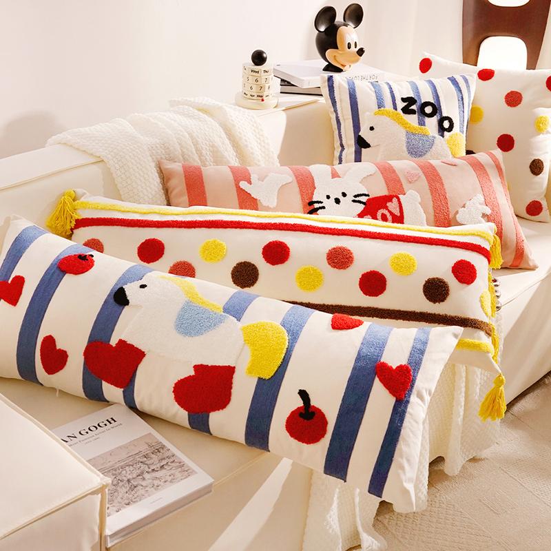 Cartoon Living Room Sofa Throw Blanket Children's Throw Pillow for Decoration Cute Headboard Cushion Throw Pillow Cover