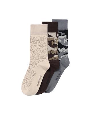 WACKY WILLY Uni Camo Pattern Socks 3 Pack