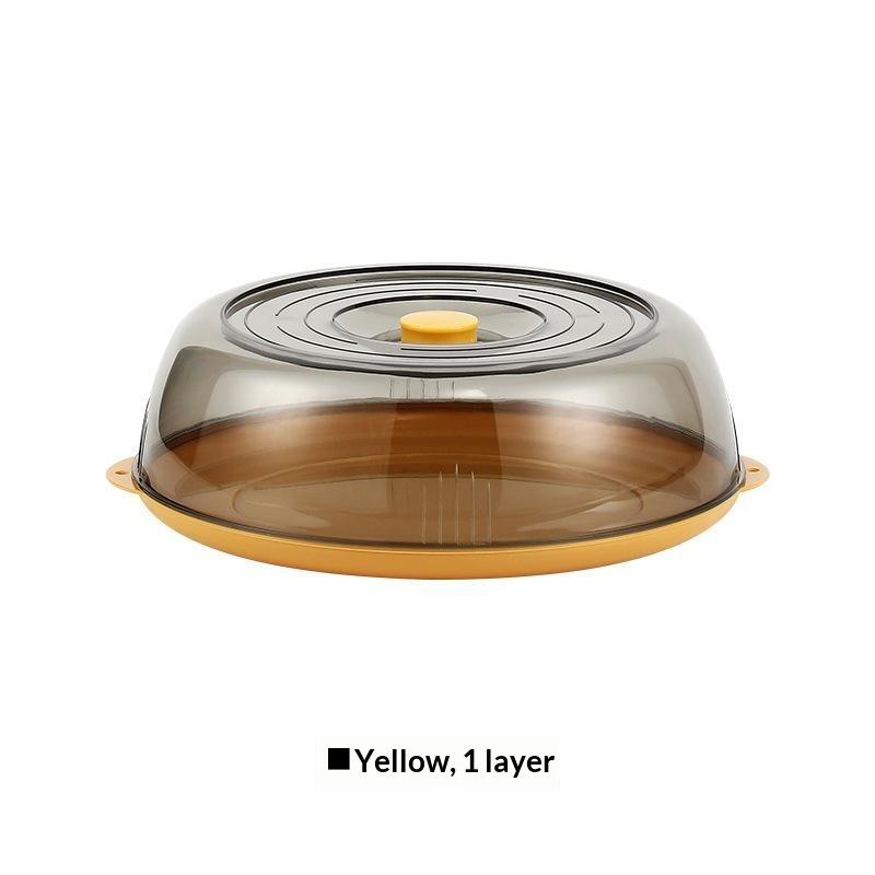 Kitchen Dust Proof Food Cover Stackable Heat Preservation Reusable Transparent Lid for Family Gathering Party