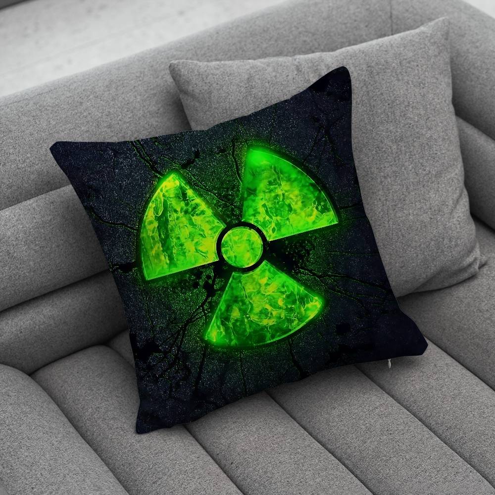 Umbrella Corporation Biohazard Nuclear Creative Patterned Pillowcases for Interior Decoration Office Living Room Home