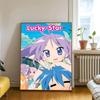 Cartoon L-Lucky S-Star ANIME   Classic Vintage Posters Whitepaper Prints Posters Artwork Kawaii Room Decor