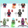Supererou Spider-man Costum Negru Auriu Dr. Set de 8 Mini Cuburi de Construcție Figurină de Acțiune