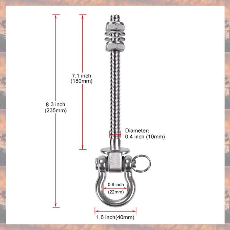 2025 Trend Heavy Duty Swing Hook Yoga Hammock Sandbag Hook Hanging Chair Accessories For Playground Porch Yoga Hammock