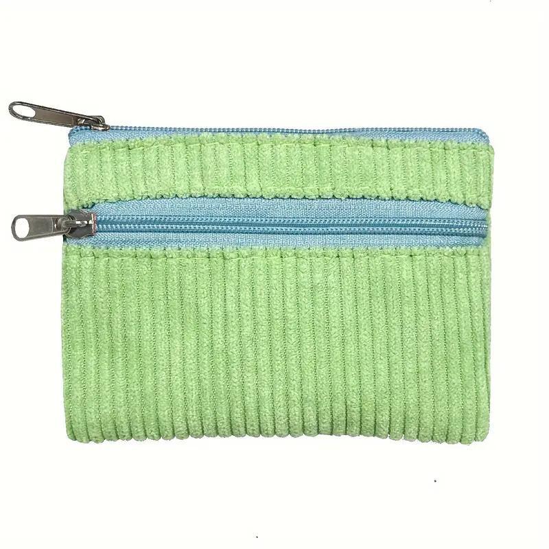 1 Pcs Corduroy Multi-Colored Small Change Bag Key Bag Portable Card Bag Small Metal Zipper Head