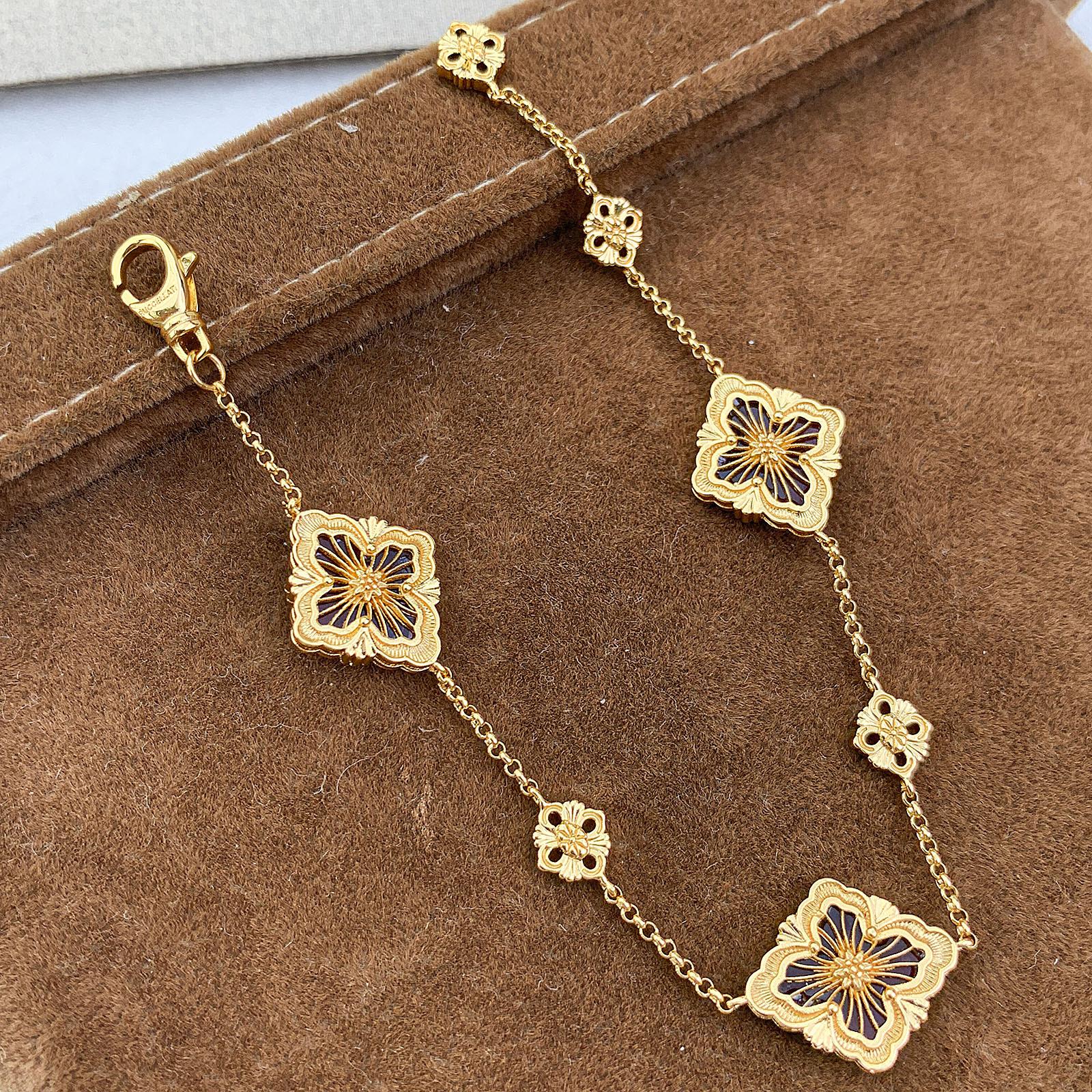 

Бренд Mihmily - браслет из четырехлистного клевера в дворцовом стиле в стиле ретро, ​​мода высокого класса красный