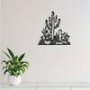Black Metal Cactus Wall Sculpture Desert Iron Art Outdoor Decor Durable Southwest Landscape Patio Hanging Modern Halloween Christmas Gift