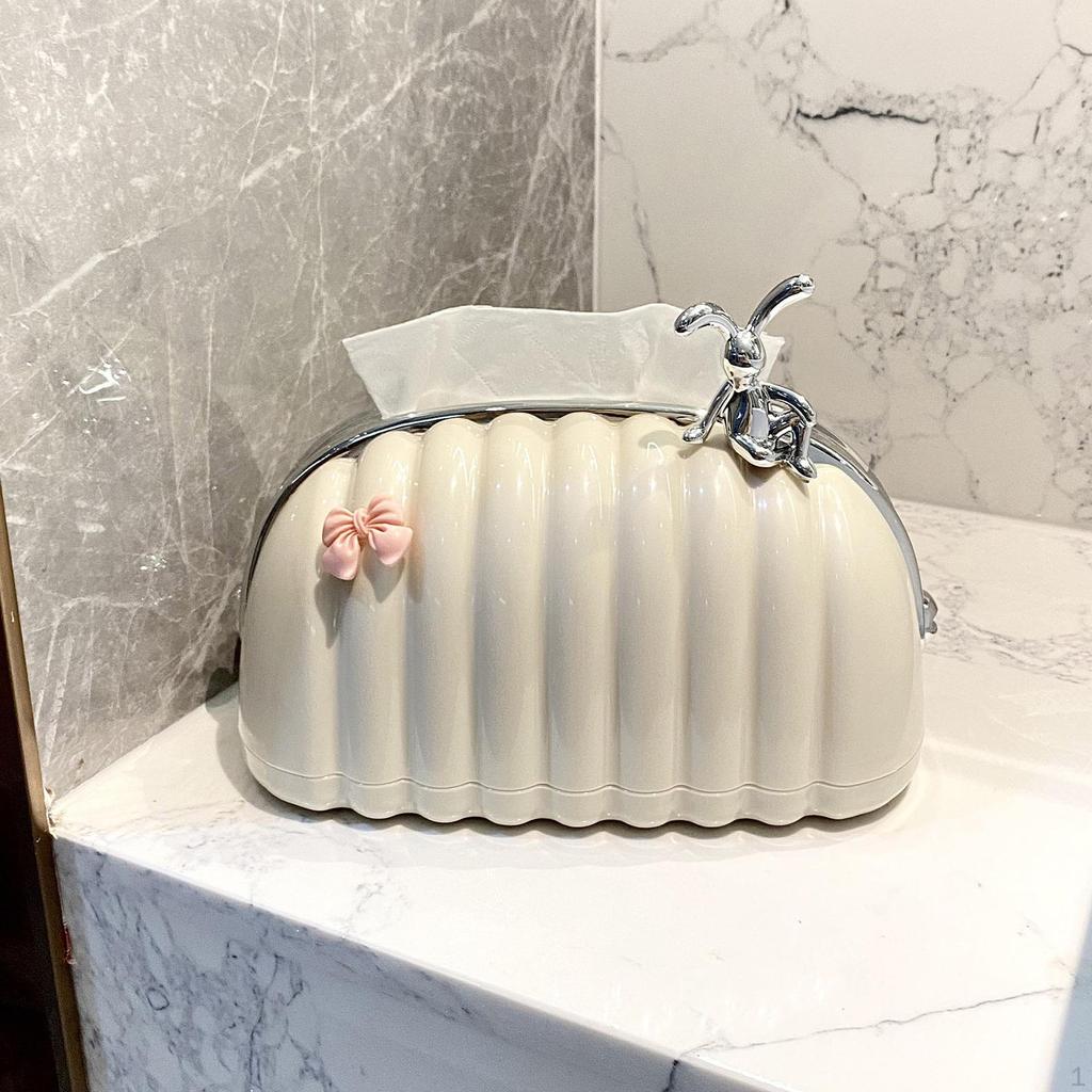 Facial Tissue Holder Sheet Paper Storage Shell Shape Canister Toilet Organizer for