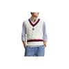 Polo Ralph Lauren SS24 Griffin Pattern Striped V-Neck Pullover Vest Men Vests Washed-White MNPOSWE1CM20100-100