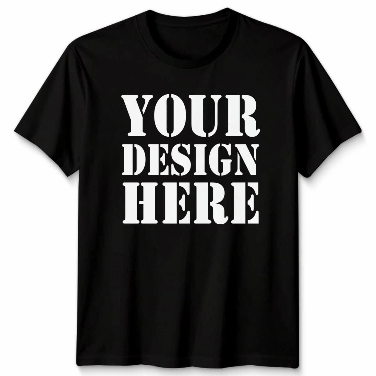 Индивидуальная персонализированная футболка Ваш дизайн здесь Унисекс Индивидуальная футболка Печатная футболка 3XL