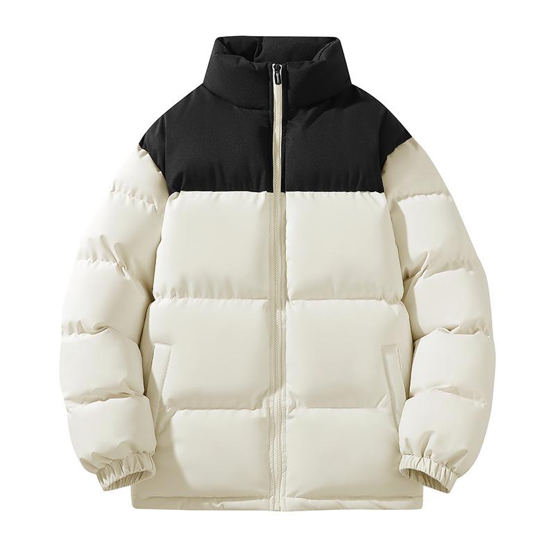 2025 winter couple down cotton jacket ordinary warm men's cotton clothes loose versatile stand-up collar women's cotton-padded clothes