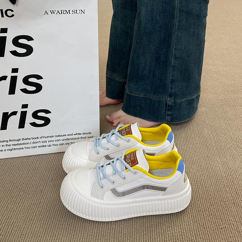 

CRLAYDK Women s Classic Sneakers Casual Tennis Platform Skateboard Sweet Shoes Leather Walking Anti Slip Trainers 40