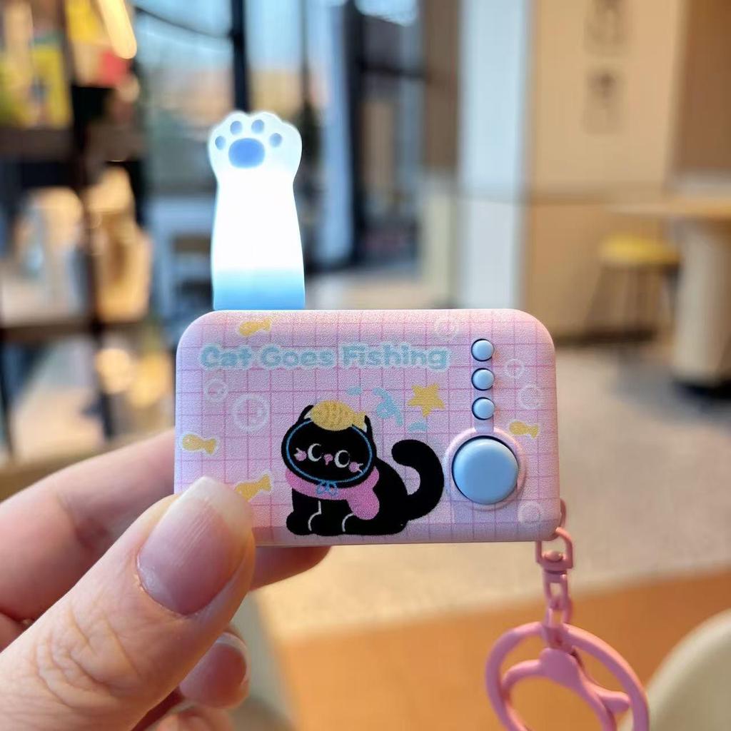 Luminous Cat Paw Mini Keychain Light - Cute and Funny Decompression Bag Pendant