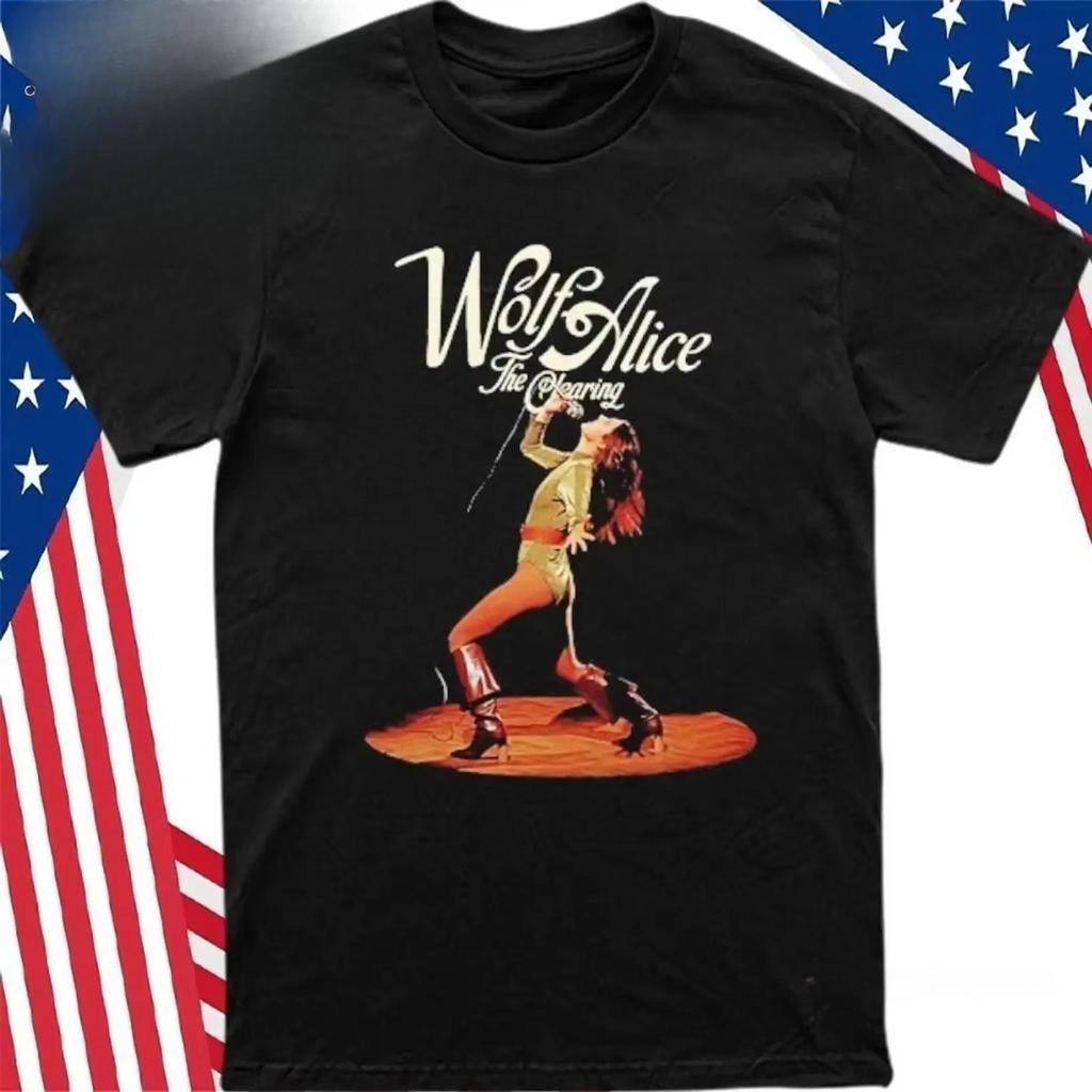 Wolf Alice 2026 The Clearing Album T Shirt Vintage Washed Casual Comfortable Slightly Top For Everyday Wear Soft Stylish