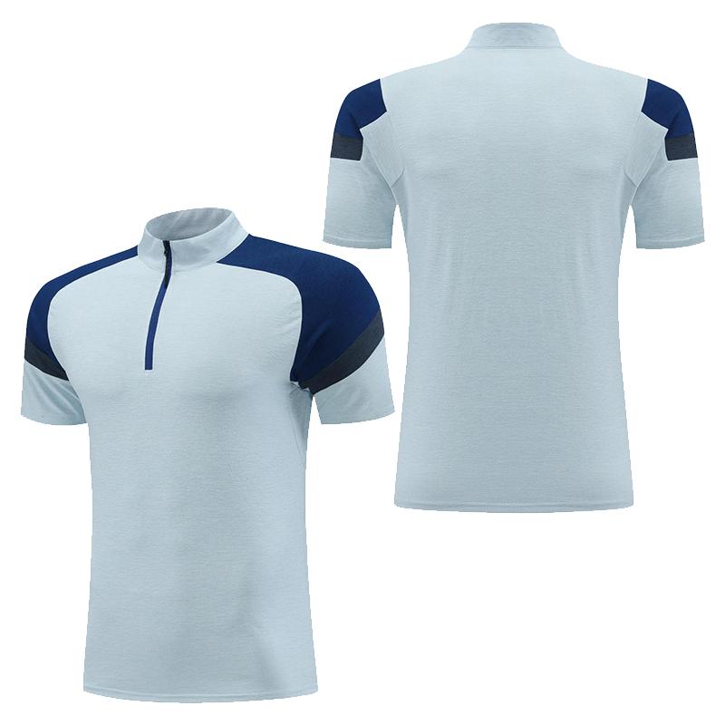 Herren Fitness Laufen Halb-Zip Trainingsbekleidung Sommer Hohe Elastizität Slim Fit T-Shirt Outdoor Wandern und Trekking T-Shirt Muskeleng