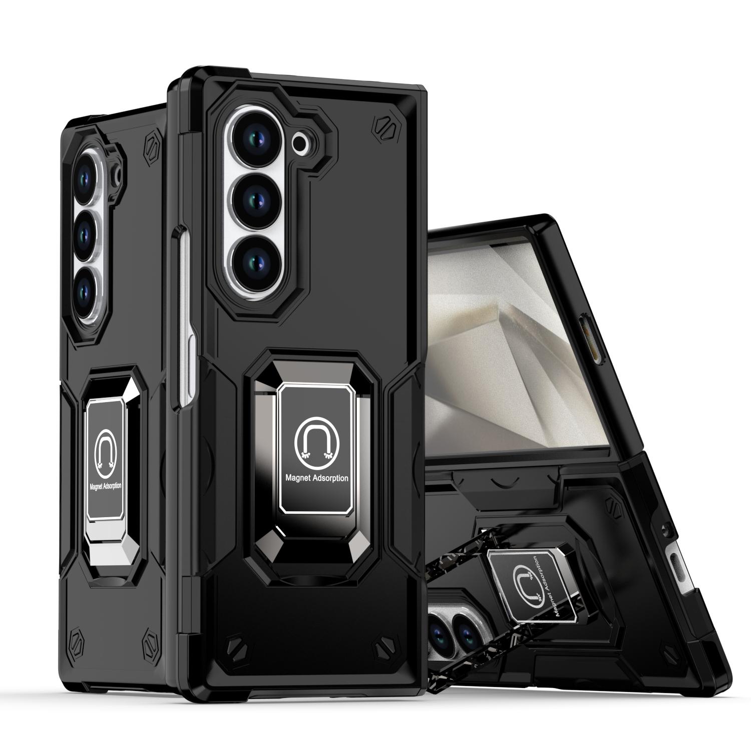 

Сверхмощный чехол Defender для Samsung Galaxy Z Fold 6 5 4 3, противоударный чехол с металлическим кольцом, магнитная подставка, складной держатель For Galaxy Z Fold 3