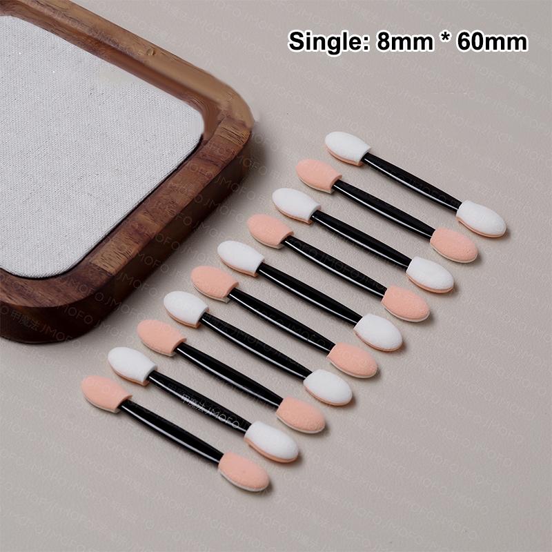 10pcs Nail Powder Brushes Sponge Disposable Double Sided Eyeshadow Applicator Mirror Chrome Pigment Sponge Stick