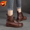 Fashion Retro Style Woman Short Shoes Soft Zip Lightweight Booties Goth Boot Autumn New In High Quality Sale Hot Ankle Boots for Women