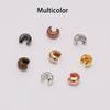 50-100pcs 3 4 5 Mm Gold Crimp Round Covers End Beads Bracelet Necklace Stopper Spacer Beads For DIY Jewelry Making Accessories