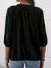 Women's Cotton Crew Neck T-Shirt Half Sleeve Loose Pleated Basic Blouse Top