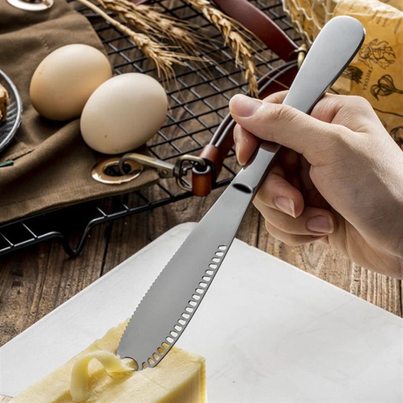 Butter Knife Cheese Cutter with Hole Cheese Grater Kitchen Accessories Wipe Cream Bread Jam Tools